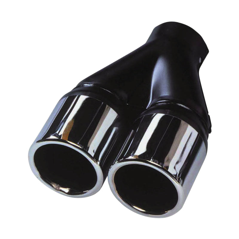 AutoStyle, Kaksi pyöreää pakoputken päätä - Kromi - 2x Ø75mm - 200mm pituus - 50mm liitäntä