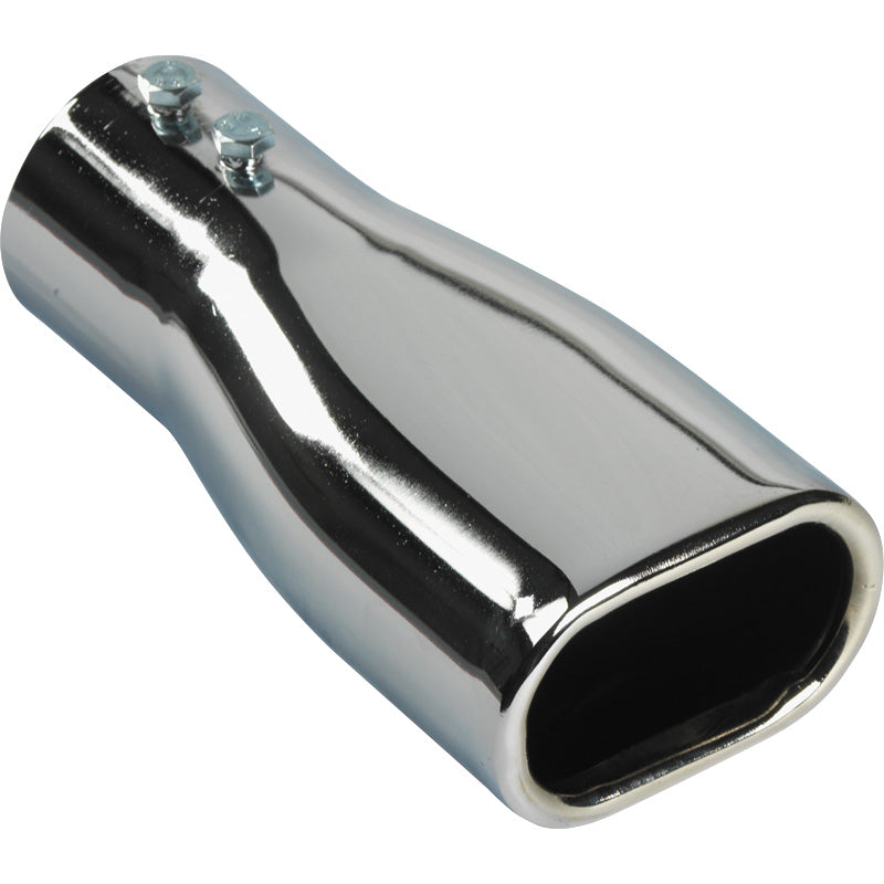 AutoStyle, litteä pakoputken pääte - 80x50x165 mm - 38-50 mm liitäntä