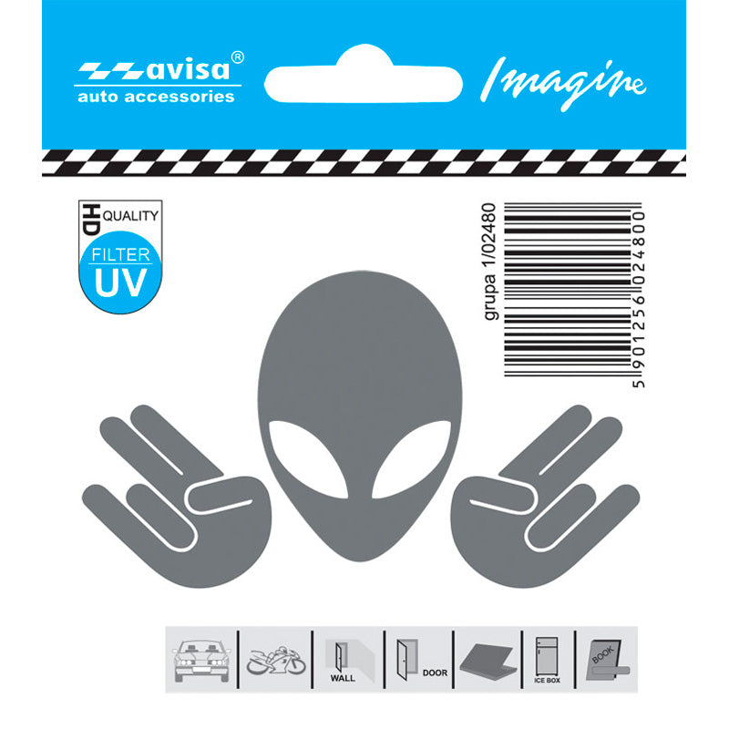 Avisa, UFO-auto tatuointitarra - 8,6x5cm