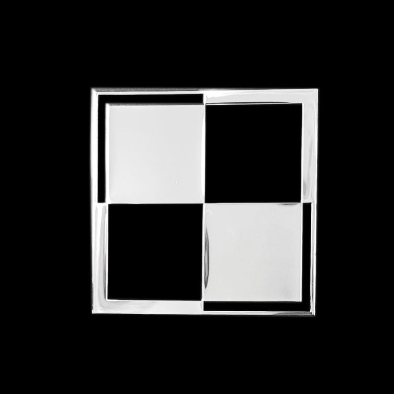 Avisa, nikkelitarra 'Chequer' - 3D-tehoste - 50x50mm