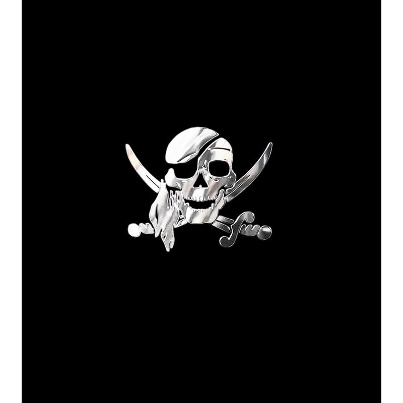 Avisa, Tarra, 'Pirate Skull', Nickel, 66x55mm