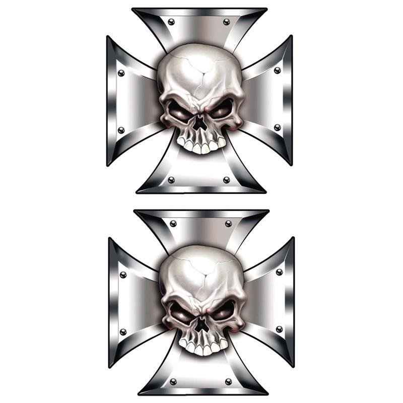 Avisa, Tarra, Skull in IronCross, 2 kpl, 8x8 cm