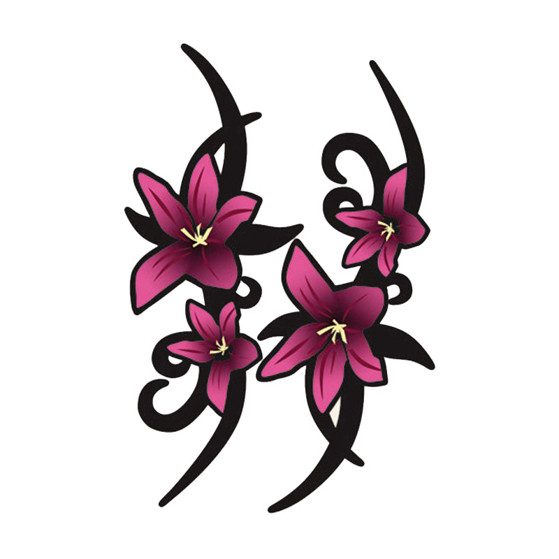 Avisa, pinkki tribal-kukkatarra-arkki - 2x 23x9 cm