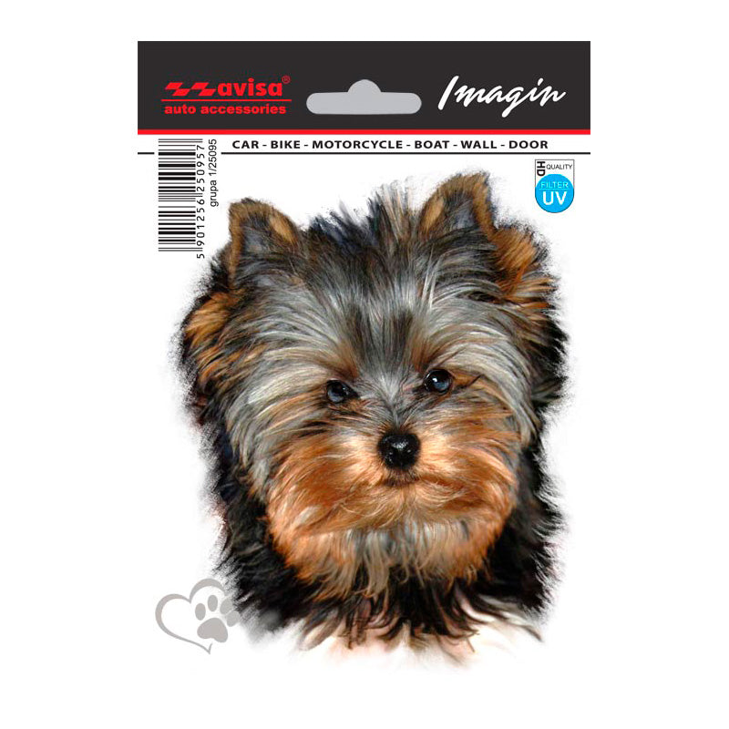 Avisa, Auto Tattoo -tarra Yorkshire Terrier II - 11x13cm