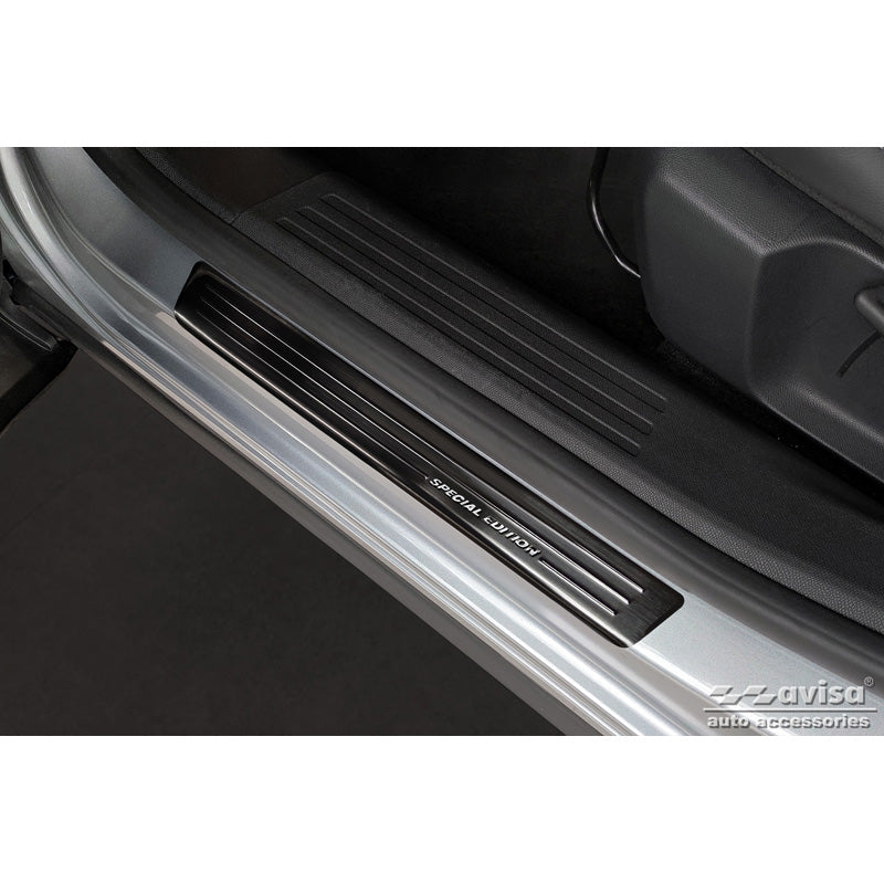 Avisa, Kynnyskotelon suojat, Musta, Ruostumaton teräs, sopii Citroën C4 III 2020- & C4 X 2022- 'Special Edition' - 4 osaa