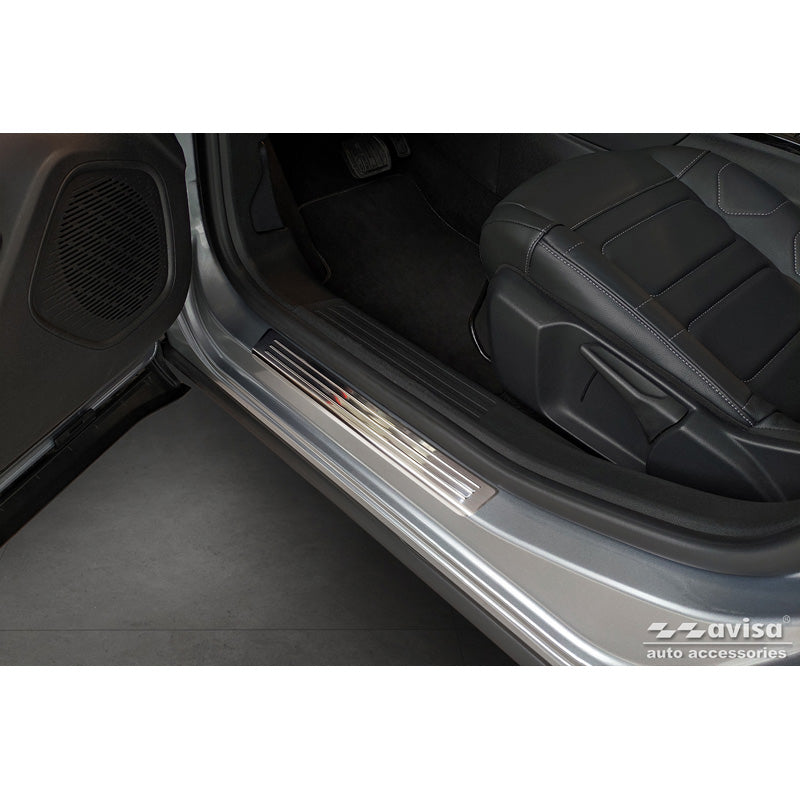 Avisa, Kynnyskotelon suojat, Ruostumaton teräs, sopii Citroën C4 III 2020- & C4 X 2022- 'Lines' - 4 osaa
