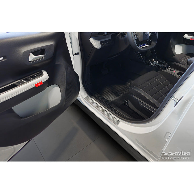 Avisa, kynnysuoja, ruostumaton teräs, 'Lines', 4 kpl, sopii Citroën C3 IV (2024-)