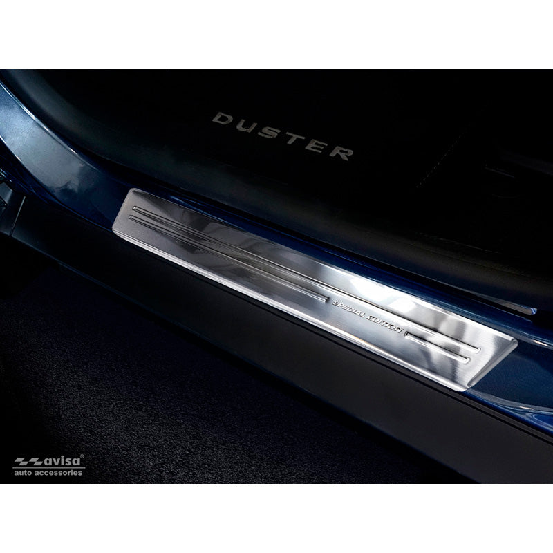 Avisa, Kynnyskotelon suojat, Ruostumaton teräs, sopii Dacia Duster II 2018-2021 & FL 2021-2024 'Special Edition' - 4 osaa