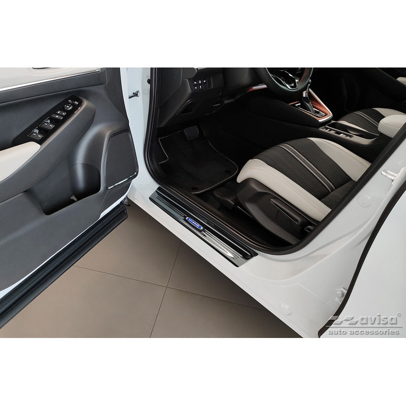 Avisa, Kynnyskotelon suojat, Musta, Ruostumaton teräs, sopii Honda HR-V 2021- 'Hybrid' - 4 osaa
