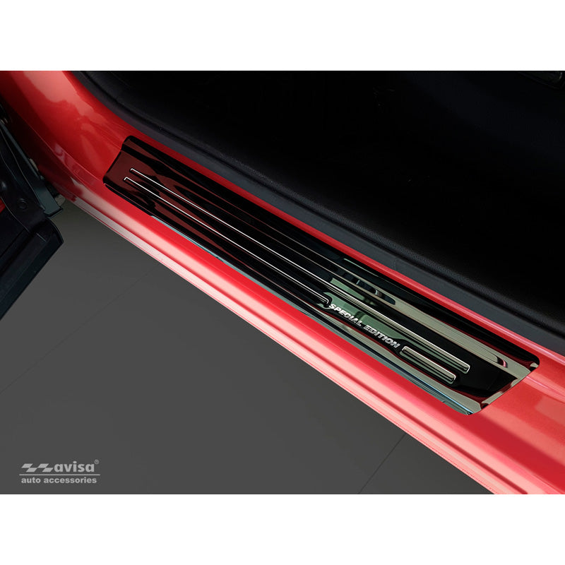 Avisa, Kynnyskotelon suojat, Musta, Ruostumaton teräs, sopii Honda CR-V (CW) 2018- 'Special Edition' - 4 osaa