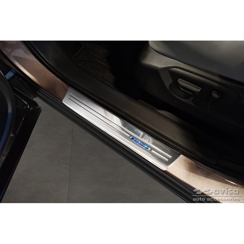 Avisa, kynnyskotelosuojat, ruostumaton teräs, sopii Mitsubishi Eclipse Cross PHEV 2021- 'Hybrid' - 4-osainen