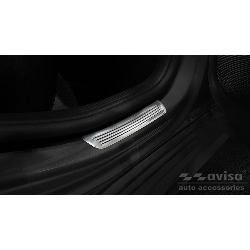 Avisa, kynnyskotelosuojat, ruostumaton teräs, sopii Mercedes A-Class W177 HB/Sedan 2018- 2-osainen (takaovet)