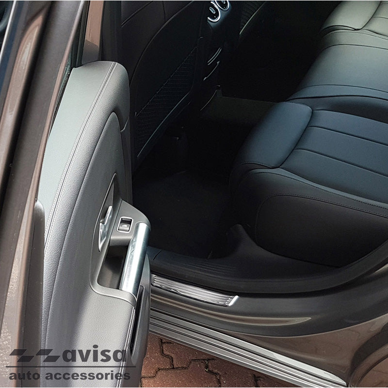 Avisa, kynnyskotelosuojat, ruostumaton teräs, sopii Mercedes B-Class W247 2019- 2-osainen (takaovet)