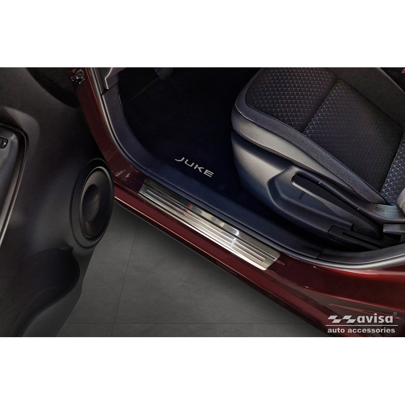 Avisa, kynnyslistat, ruostumaton teräs, sopii malliin Nissan Juke II (F16) 2019-, 'Lines' – 4 osaa