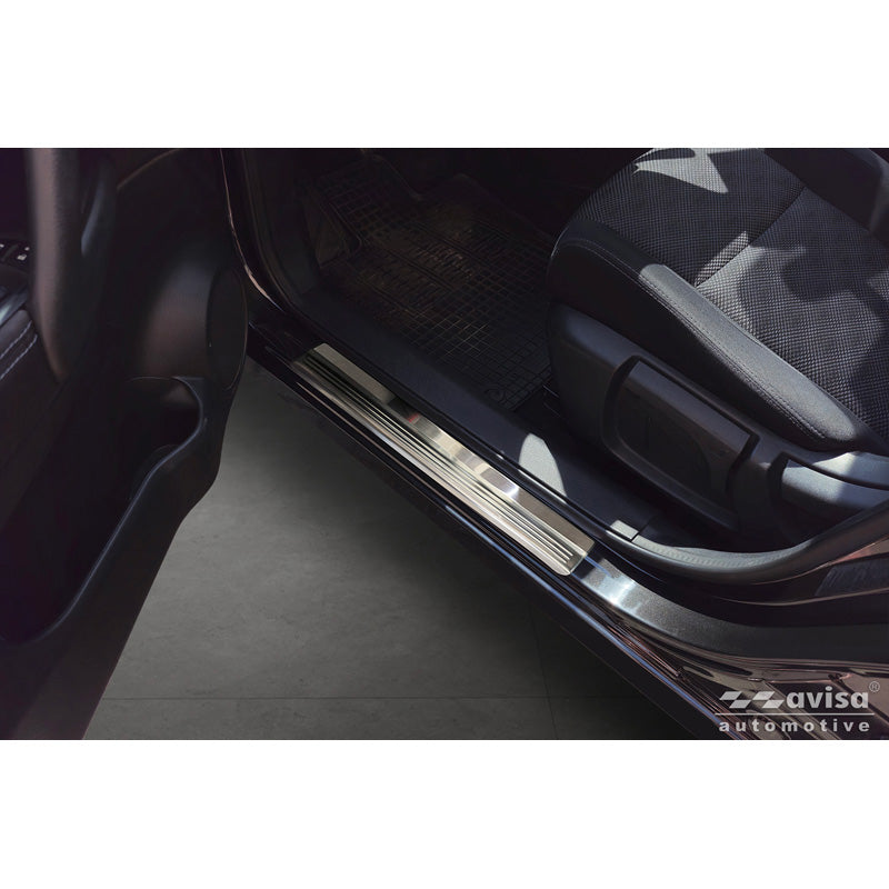 Avisa, Dörrtrösklar, 'Lines', Rostfritt stål, 4 st, passar till Nissan Qashqai II (2013-2020)