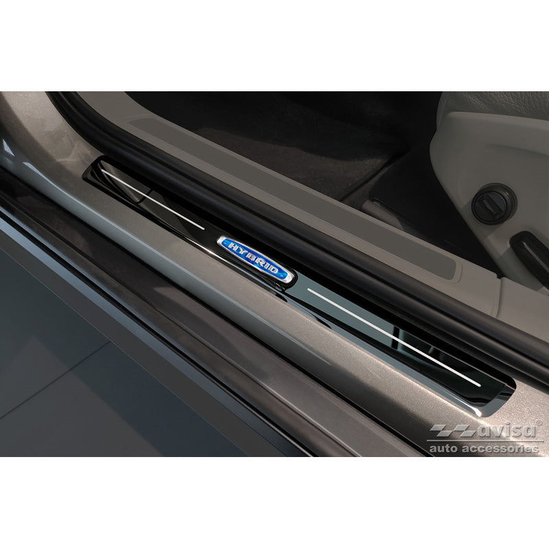 Avisa, takapuskurin suoja, kiiltävän musta, ruostumatonta terästä, sopii Volvo V90 2016- 'Hybrid' - 4 osaa