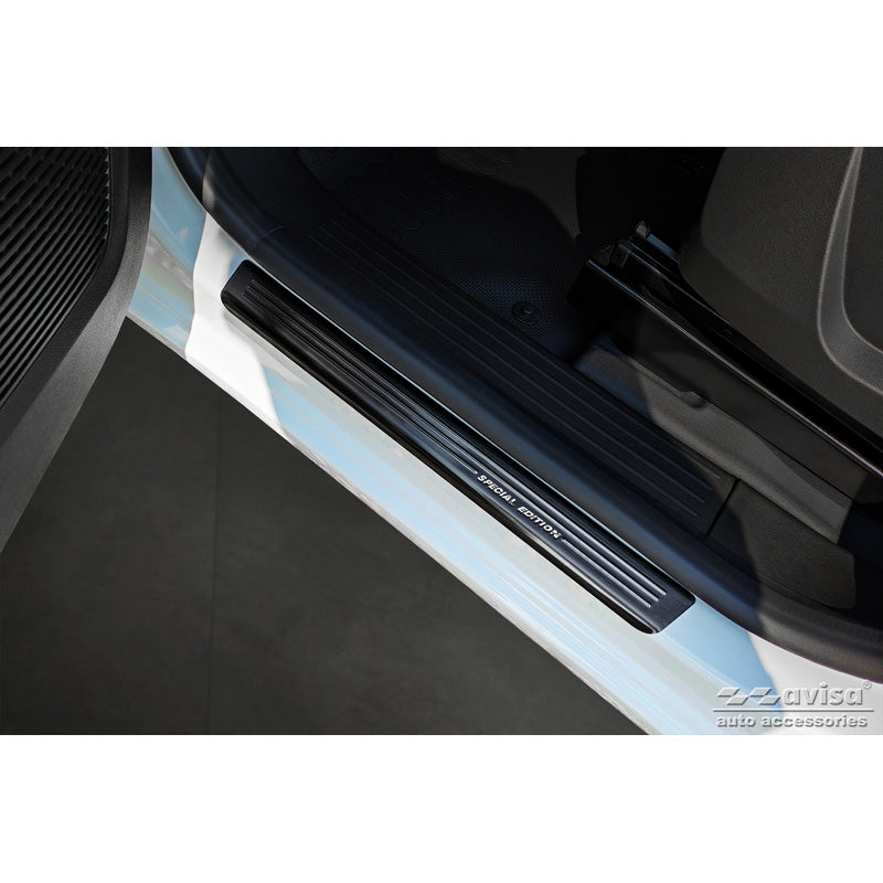 Avisa, kynnysuojat, musta, ruostumatonta terästä, sopii Renault Kangoo III Furgon & Nissan Townstar & Mercedes Citan 2021- - 'Special Edition' - 4 osaa