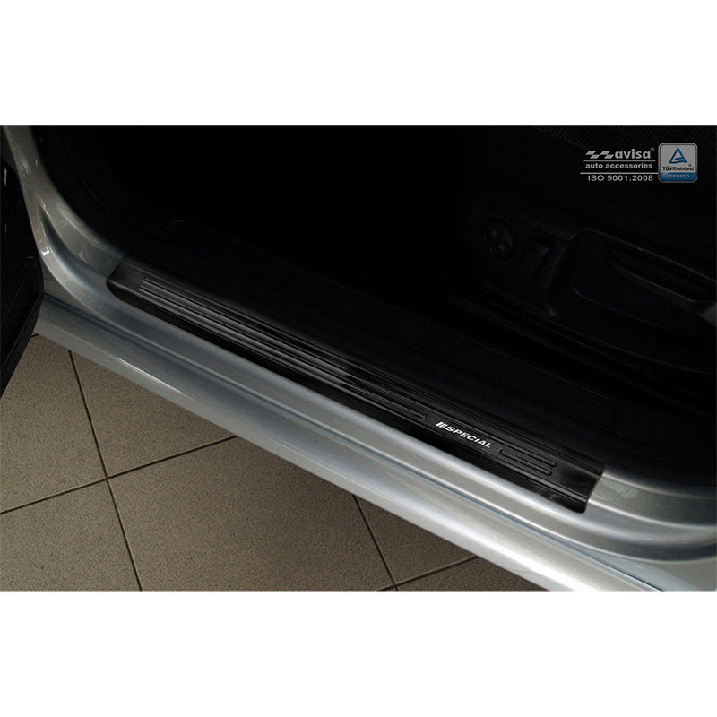 Avisa, Kynnyslistasuojat, musta, ruostumaton teräs, sopii Volkswagen Passat 3C 2005-2014 - 'Special Edition' - 4-osainen