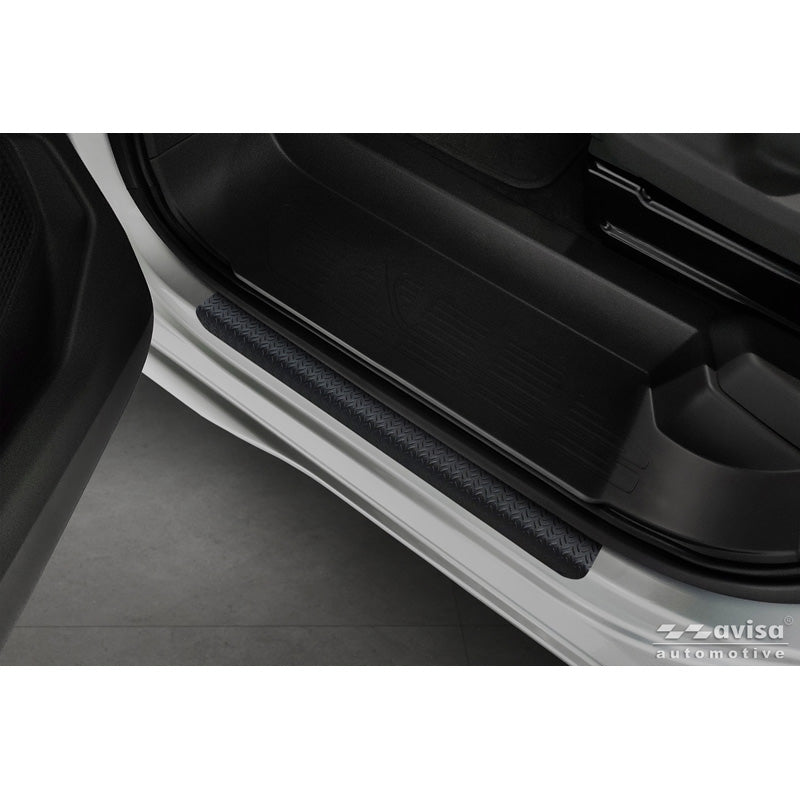 Avisa, Instegsskydd, aluminium, svart, passar till Volkswagen Multivan T7 2021-, 'Räfflad' – 4 delar
