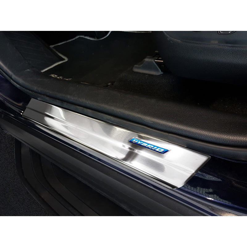 Avisa, kynnyssuojat, ruostumattomasta teräksestä, sopii Toyota RAV4 (5th Gen.) 2018- & Suzuki Across 2020- - 'Hybrid' - 4-osainen
