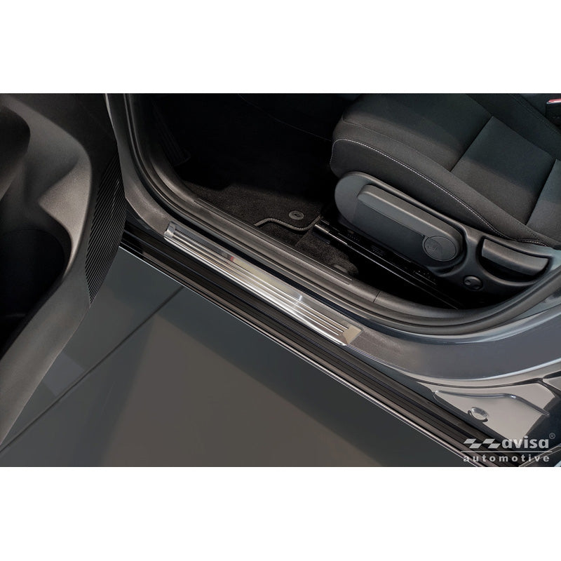Avisa, Tröskelplåtar, Rostfritt stål, Passar till Hyundai Kona II / MG 3 / MG ZS II - 4 delar