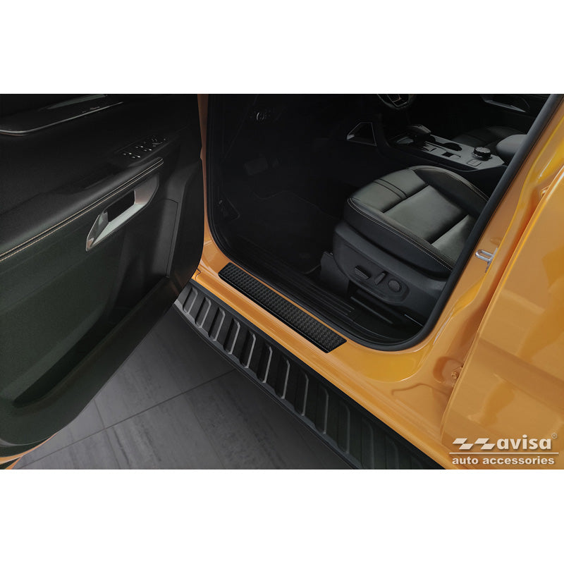 Avisa, Kynnyssuojat, Alumiini, Musta, Sopii Ford Ranger VI (2022-) & Volkswagen Amarok II (2023-) - 'Uurrettu' - 4 osaa