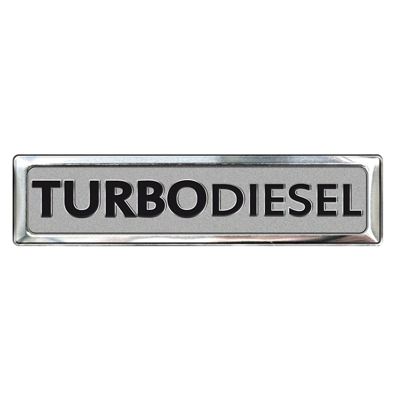 Avisa, Alumiiniembleemi/Logo, TURBO DIESEL, 1 kpl