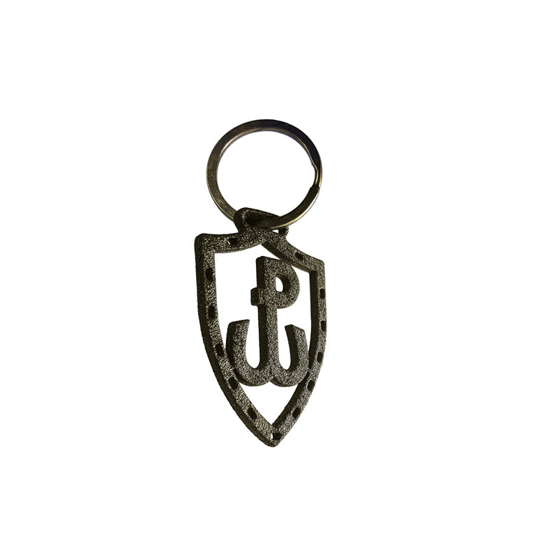 Avisa, ruostumattomasta teräksestä valmistettu avaimenperä - "ankkurisymboli / kilpi" (kultainen) - 6x7cm