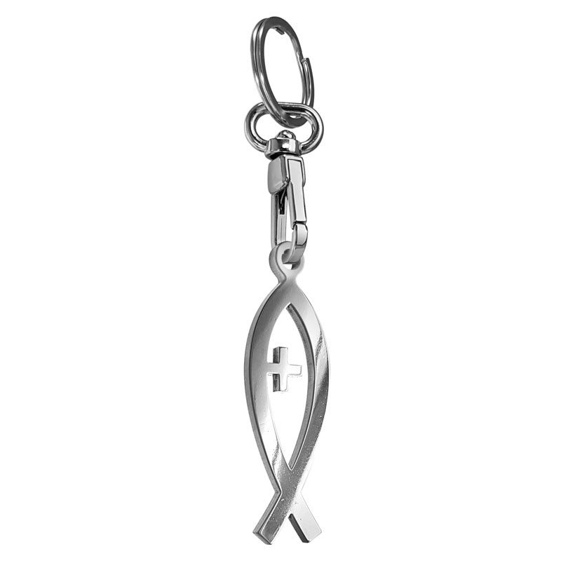 Avisa, Avaimenperä, 'Ichthys-merkki', ruostumaton teräs, hopea