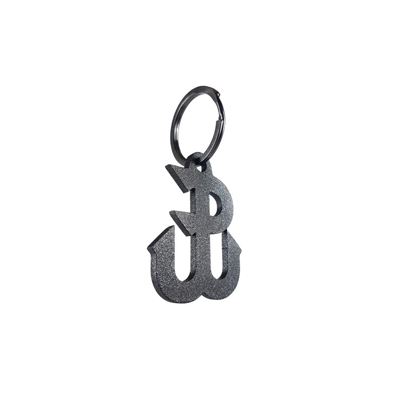 Avisa, avaimenperä ruostumatonta terästä - 'ankkurisymboli' - Musta - 5,5x7,1cm