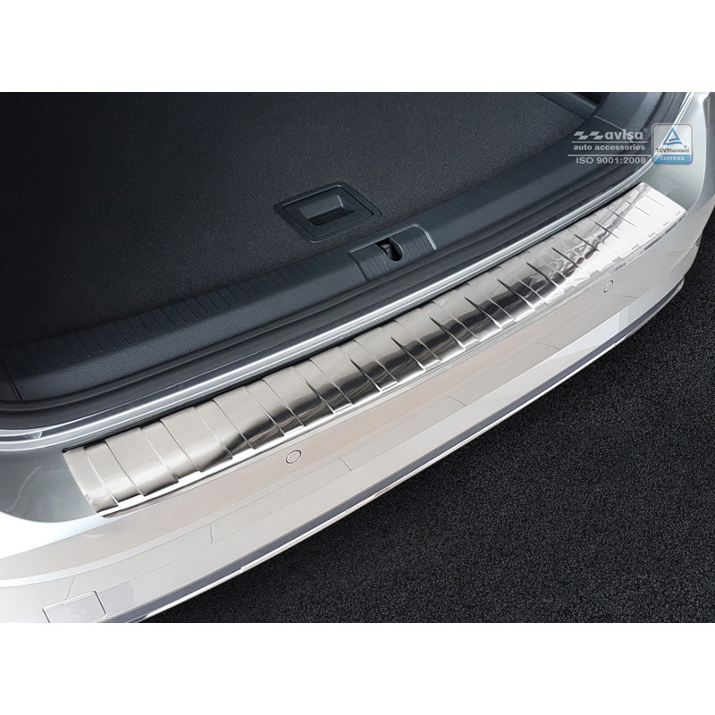 Avisa, takapuskurin suoja, ruostumatonta terästä, sopii Volkswagen Golf VII Variant Facelift incl. R-Line & Alltrack 2017-2020 'Ribs'