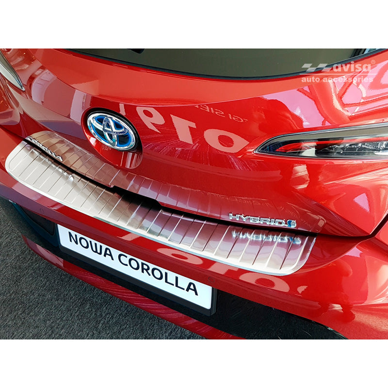 Avisa, takapuskurinsuoja, ruostumatonta terästä, sopii Toyota Corolla XII HB 2019- (sis. GR-Sport) 'Ribs'