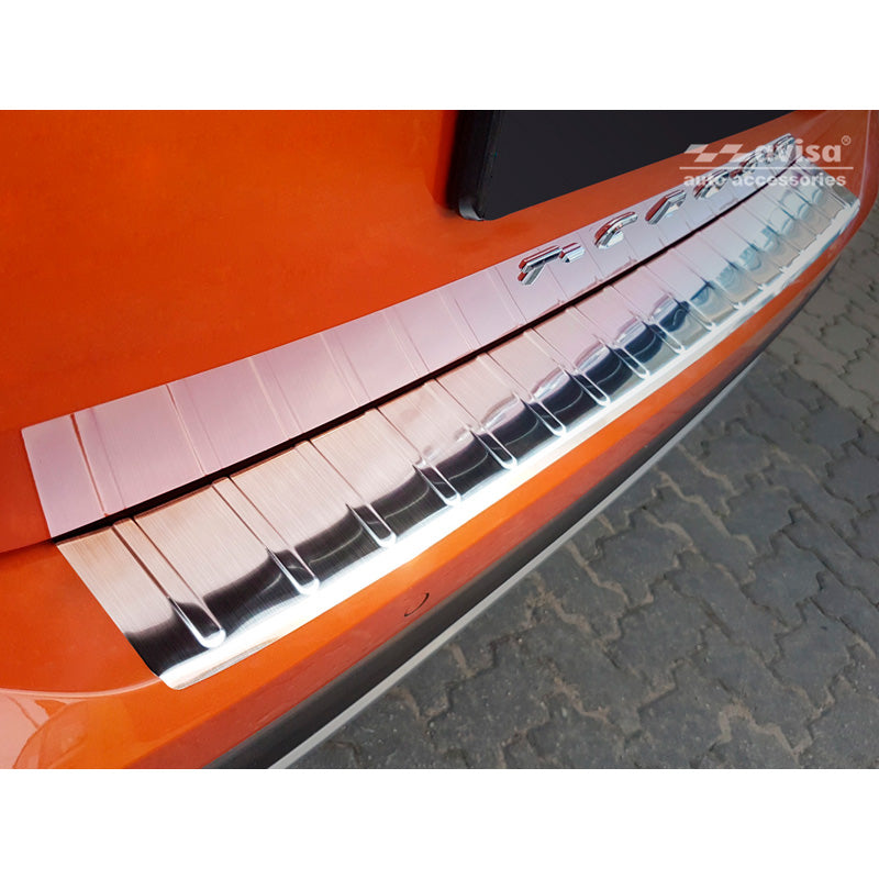 Avisa, takapuskurinsuoja, ruostumatonta terästä, sopii Volkswagen T-Cross 2019-2024 & FL 2024- 'Ribs'