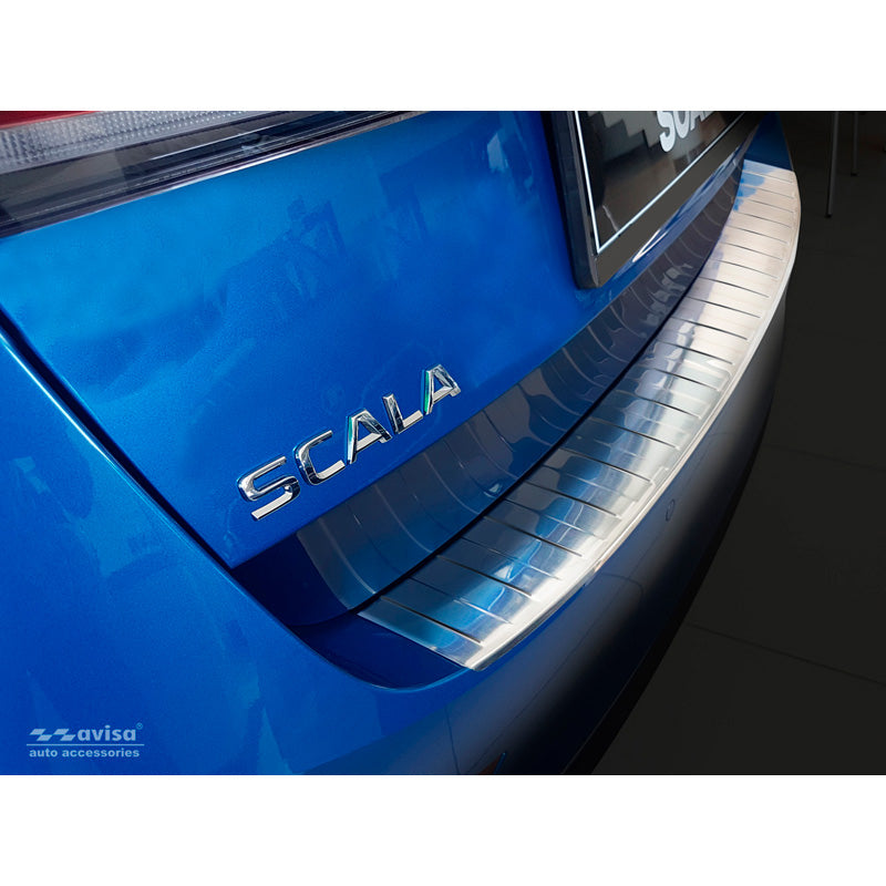 Avisa, takapuskurinsuoja, ruostumatonta terästä, sopii Skoda Scala 2019-2024 & facelift 2024- 'Ribs'