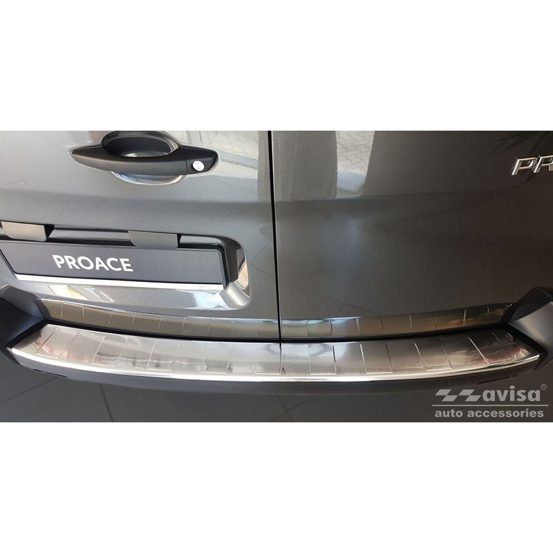 Avisa, takapuskurinsuoja, ruostumatonta terästä, sopii Toyota Proace II Furgon 2016- & Opel Zafira Life 2019- 'Ribs'