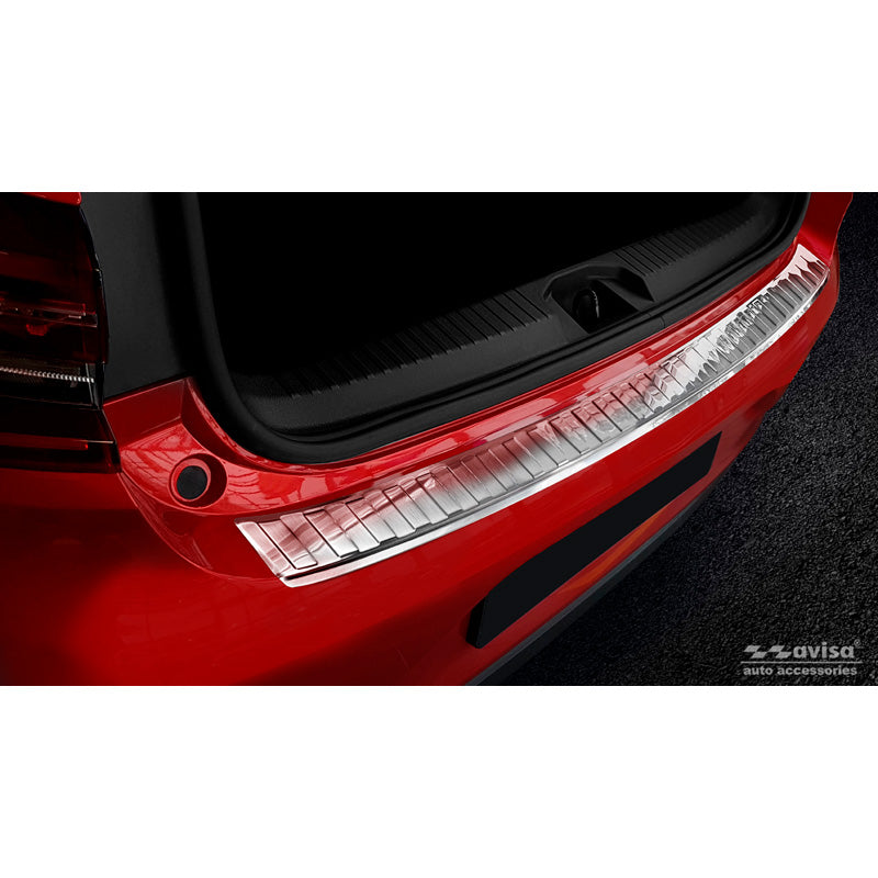 Avisa, takapuskurin suoja, ruostumatonta terästä, sopii Renault Clio E HB 5-ovinen 2019- Sis. Facelift 'Ribs'
