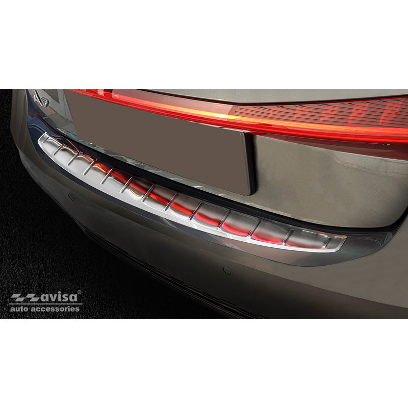 Avisa, takapuskurin suoja, ruostumaton teräs, sopii Audi A7 (C8) Sportback 2018- 'Ribs'