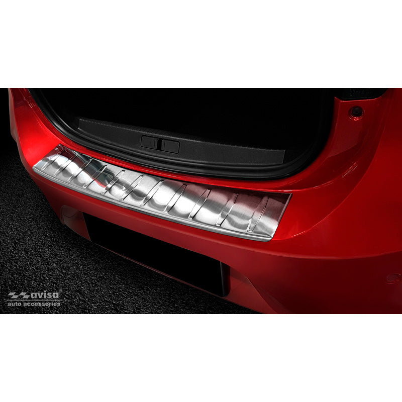 Avisa, takapuskurin suoja, ruostumaton teräs, sopii Opel Corsa F HB 5-ovinen GS-Line 2019- 'Ribs'