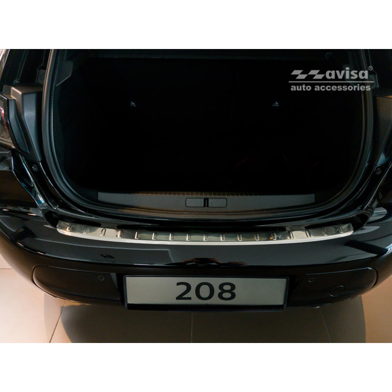 Avisa, takapuskurin suoja, ruostumaton teräs, sopii Peugeot 208 II HB 5-ovinen 2019-2023 & FL 2023- 'Ribs'