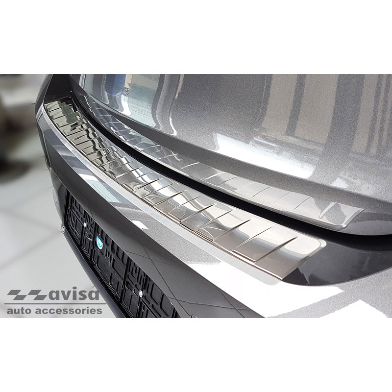 Avisa, takapuskurin suoja, ruostumaton teräs, sopii Opel Corsa F Edition/Elegance HB 5-ovinen 2019- 'Ribs' (excl. Equipment Ultimate)