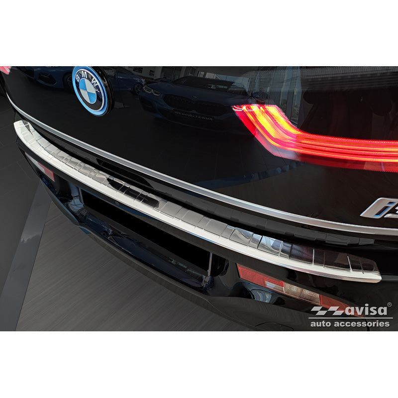 Avisa, takapuskurin suoja, ruostumaton teräs, sopii BMW i3 (i01) Facelift 2017- 'Ribs'