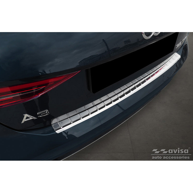 Avisa, takapuskurin suoja, ruostumatonta terästä, sopii Audi A3 (8Y) Sportback 2020- 'Ribs'