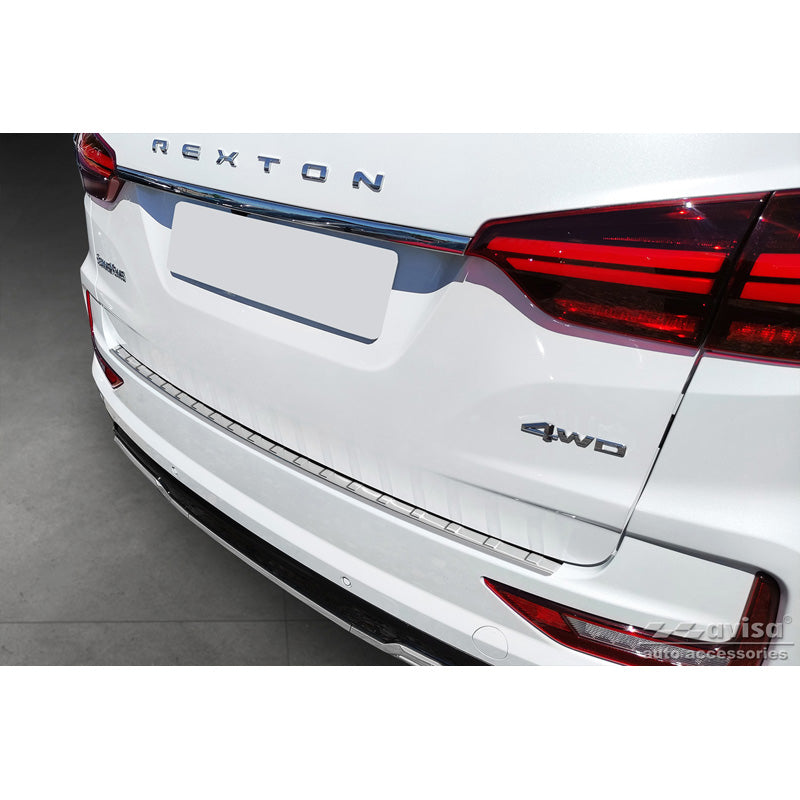 Avisa, takapuskurin suoja, ruostumatonta terästä, sopii Ssangyong Rexton (YK) Facelift 2021- 'Ribs'