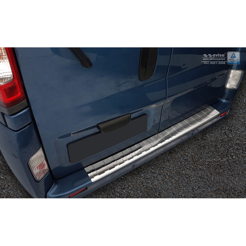 Avisa, takapuskurin suoja, ruostumatonta terästä, sopii Opel Vivaro/Renault Trafic/Nissan Primastar 2001-2014 'Ribs'