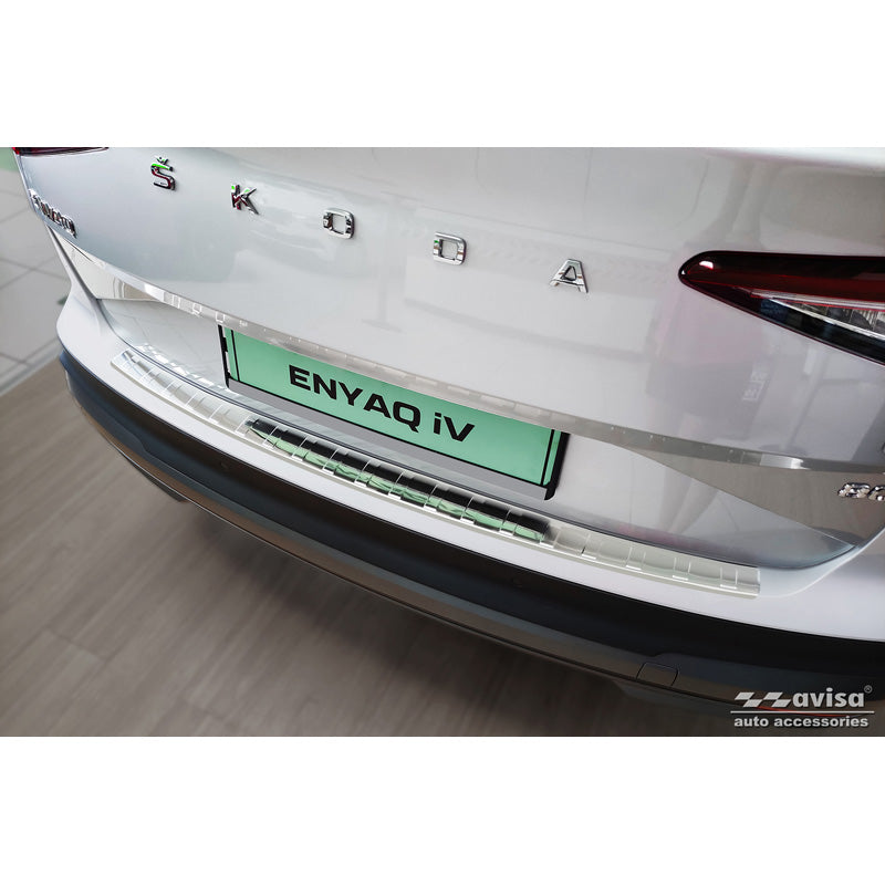 Avisa, takapuskurin suoja, ruostumatonta terästä, sopii Skoda Enyaq iV 2020- excl. Coupe 'Ribs'