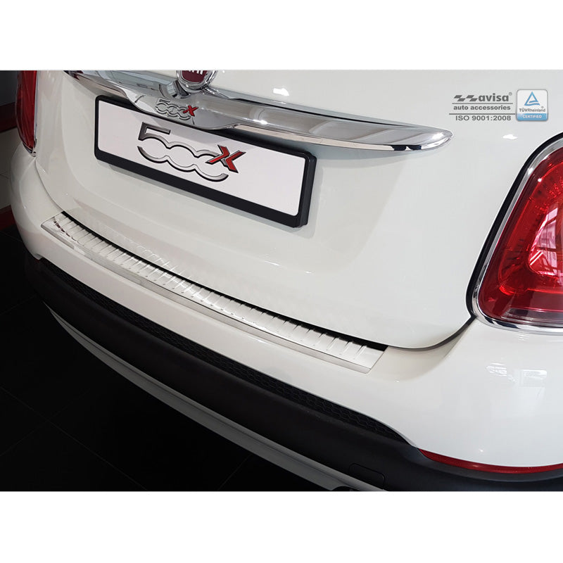 Avisa, takapuskurin suoja, ruostumatonta terästä, sopii Fiat 500X 2015-2018 'Ribs'