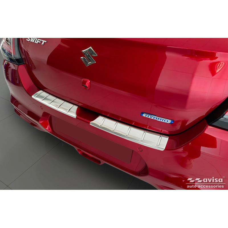 Avisa, Takapuskurin suoja, Ruostumaton teräs, Sopii Suzuki Swift VI 2024-, 'Ribs'