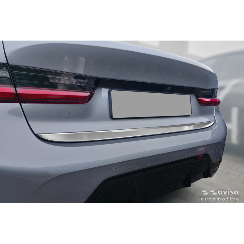Avisa, takaluukun lista, harjattu ruostumaton teräs, sopii BMW 3-Serie (G20) M-Sport Facelift (2018-2022), Facelift (2022-2024) & Facelift (2024-)