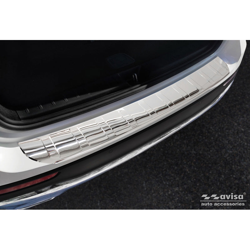 Avisa, takapuskurin suoja, kiillotettu, ruostumaton teräs, sopii Mercedes GLB (X247) sis. AMG 2019- 'Uurteet'
