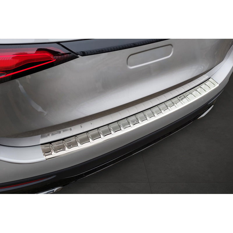Avisa, takapuskurin suoja, kiillotettu, ruostumaton teräs, sopii Mercedes GLC II (X254) 2022- 'Uurteet'